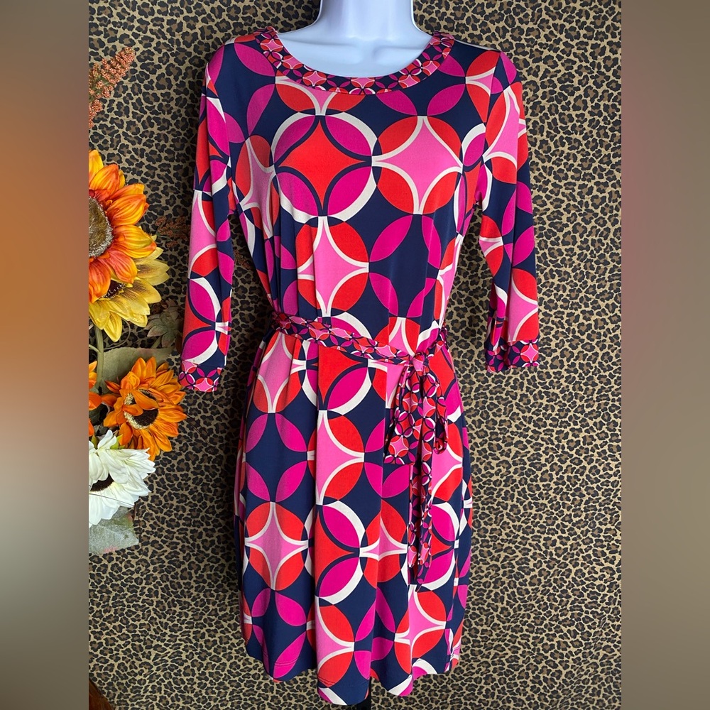 🦋B2G1🦋Banana Republic Geometric Tie-Waist Sheath
Dress | SMALL |